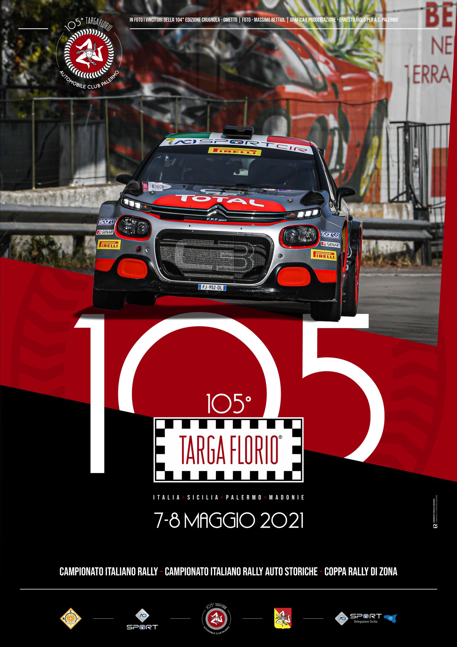 Targa Florio 2021 Cefalu e Madonie Locandina manifestazione edizione 105
